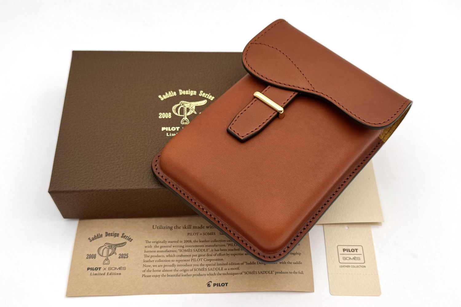 PILOTxSOMÈSLESaddleDesignSeriesBrown5PenCase_B